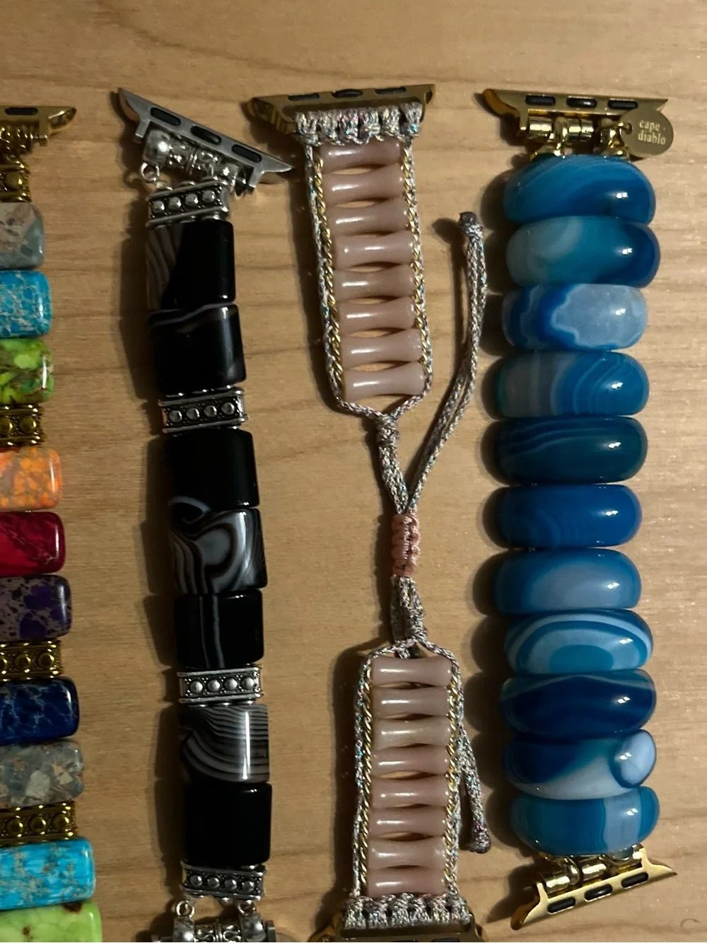 Bundle of 6 Boho Stone Apple Watch Bands - Includes 3 Cape Diablo